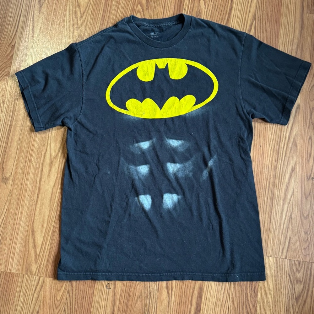 Black Batman Abs Logo Graphic T-Shirt Size L